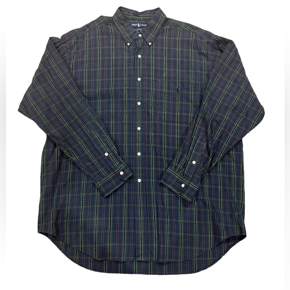 Polo Ralph Lauren Other - Polo Ralph Lauren Black Watch Plaid Button Up Big Shirt size XL
